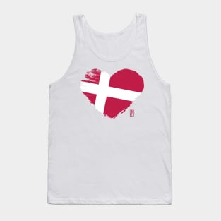 I love my country. I love Denmark. I am a patriot. In my heart, there is always the flag of Denmark Tank Top